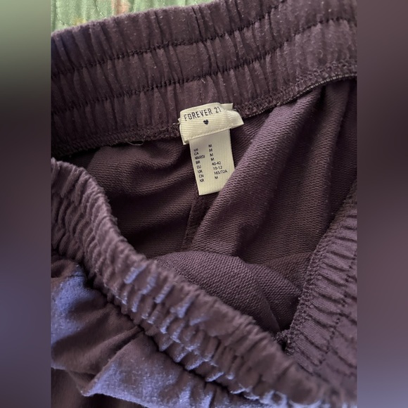 Lot 3 Pr Sweatpants H&M Forever 21 Small Medium Grey Purple Blue - Picture 7 of 12